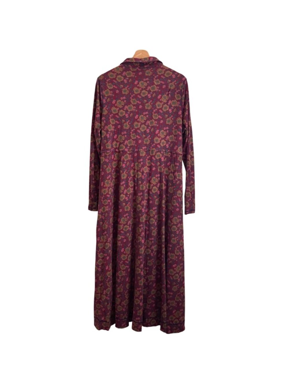 Natural Life Womens Maxi Shirt Dress Size M Floral Boho Cottagecore Button Front - Picture 3 of 10